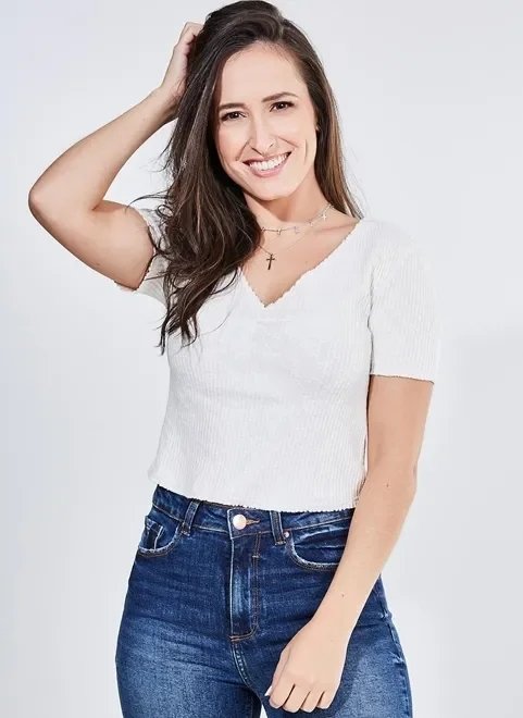 blusa cropped decote v franzido blusa cropped decote v franzido