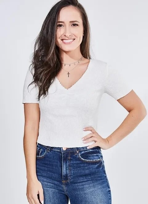 blusa cropped decote v franzido blusa cropped decote v franzido