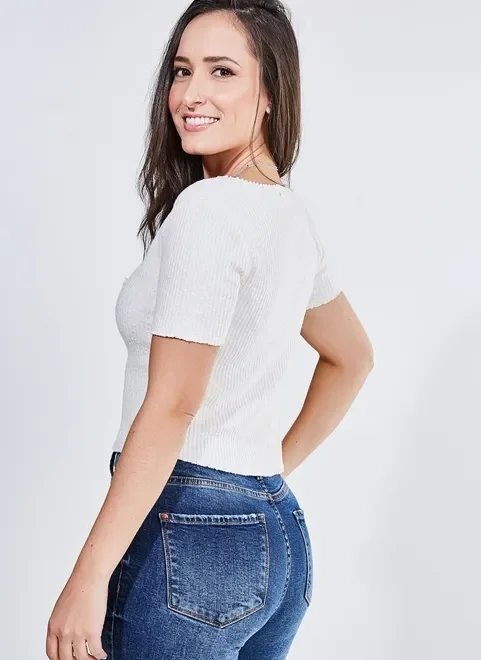 blusa cropped decote v franzido blusa cropped decote v franzido