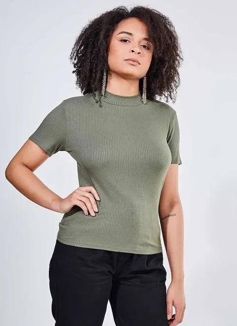 blusa golinha em malha canelada blusa golinha em malha canelada