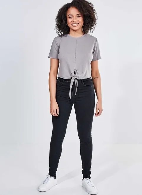 blusa cinza nozinho blusa cinza nozinho