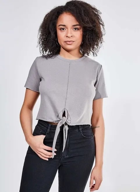 blusa cinza nozinho blusa cinza nozinho