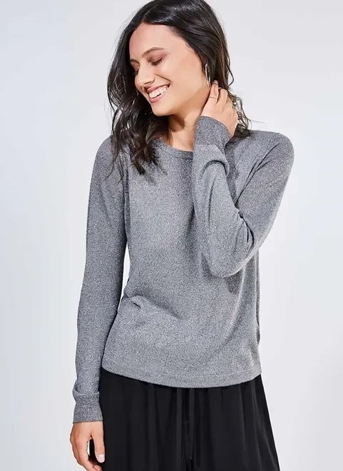 blusa alongada metalizada blusa alongada metalizada