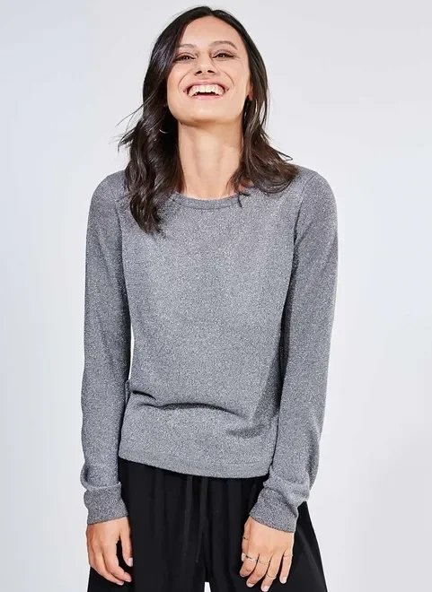 blusa alongada metalizada blusa alongada metalizada