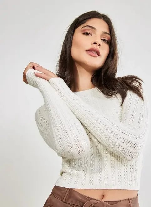 blusa cropped manga longa tricô justinho blusa cropped manga longa tricô justinho