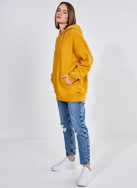 blusão em moletom liso oversized blusão em moletom liso oversized