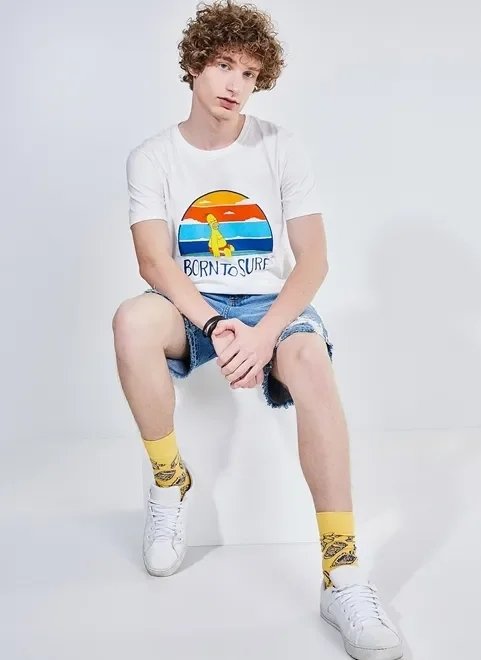 camiseta simpsons born to surf camiseta simpsons born to surf