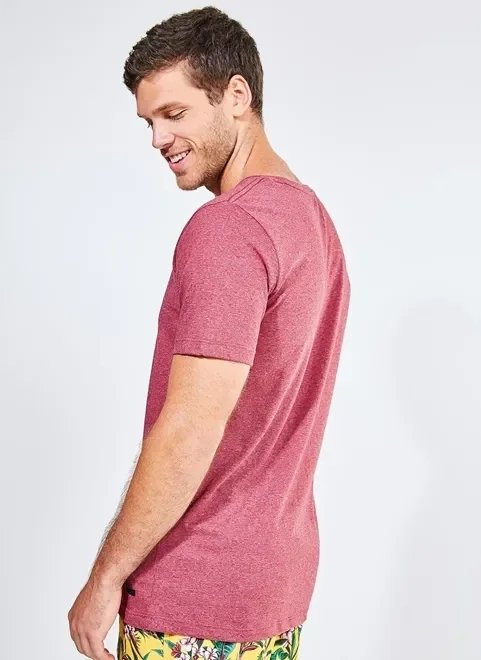 camiseta malha mescla vermelha camiseta malha mescla vermelha