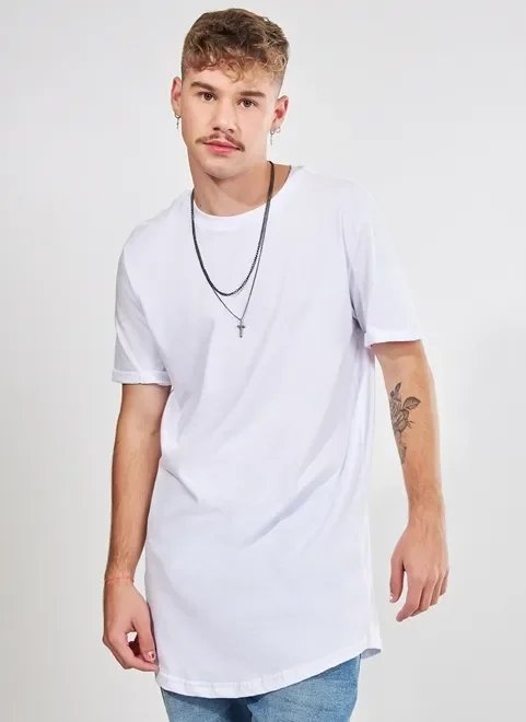 camiseta básica alongada camiseta básica alongada