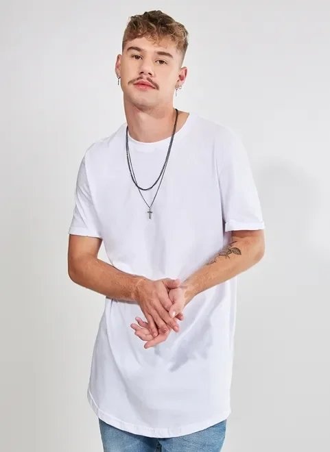 camiseta básica alongada camiseta básica alongada