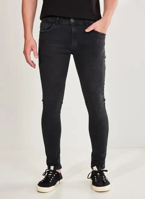 calça super skinny em jeans black calça super skinny em jeans black