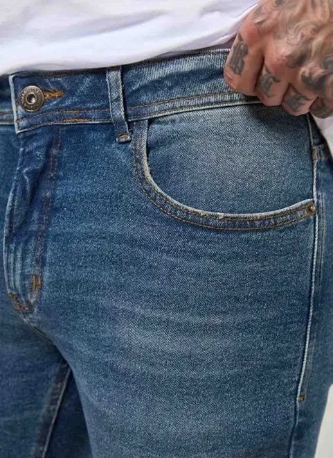 calça skinny em jeans escuro calça skinny em jeans escuro