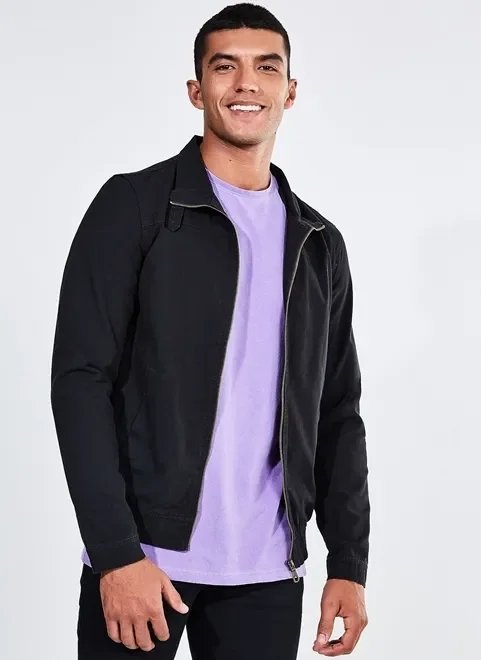 jaqueta bomber em sarja jaqueta bomber em sarja