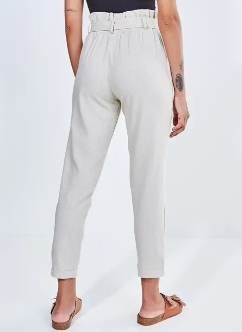 calça clochard com linho calça clochard com linho