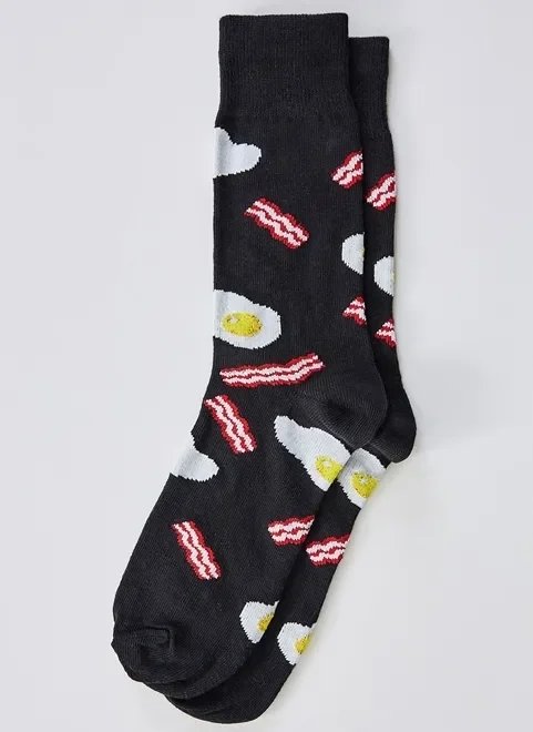 meia estampa ovos e bacon meia estampa ovos e bacon