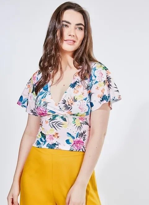 blusa transpasse floral blusa transpasse floral