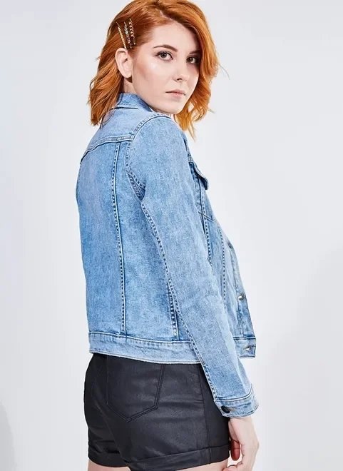 jaqueta jeans básica jaqueta jeans básica