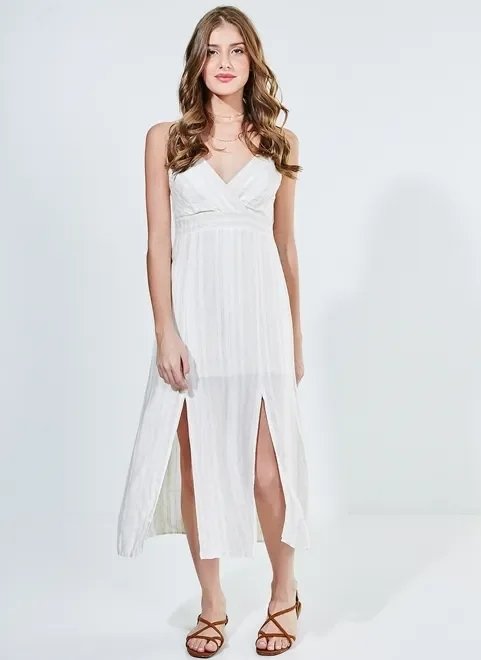 vestido midi com listras vestido midi com listras