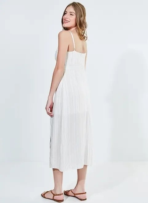 vestido midi com listras vestido midi com listras
