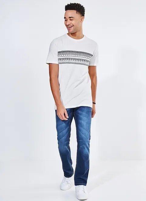 camiseta manga curta listra étnica camiseta manga curta listra étnica