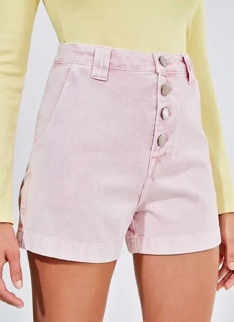 short cintura alta em sarja short cintura alta em sarja