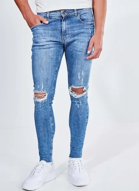 calça super skinny em jeans marmorizado calça super skinny em jeans marmorizado