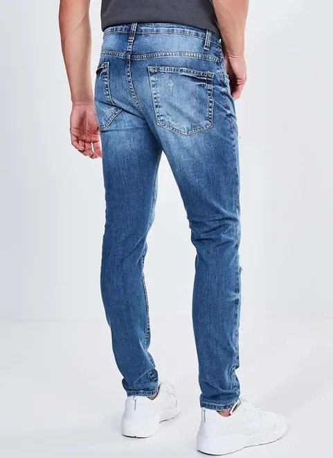 calça skinny em jeans médio calça skinny em jeans médio