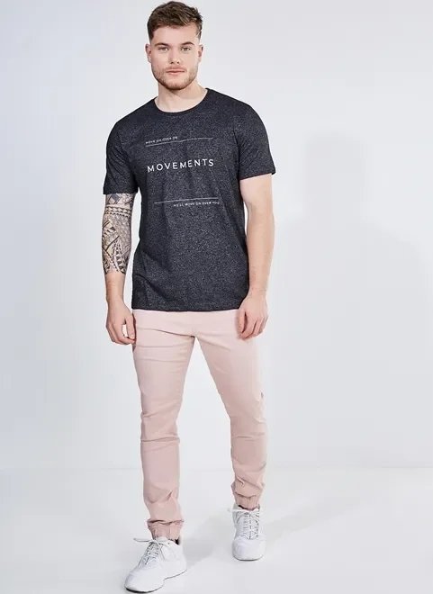 calça jogger rose em sarja calça jogger rose em sarja