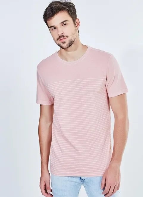 camiseta manga curta listrada rose camiseta manga curta listrada rose