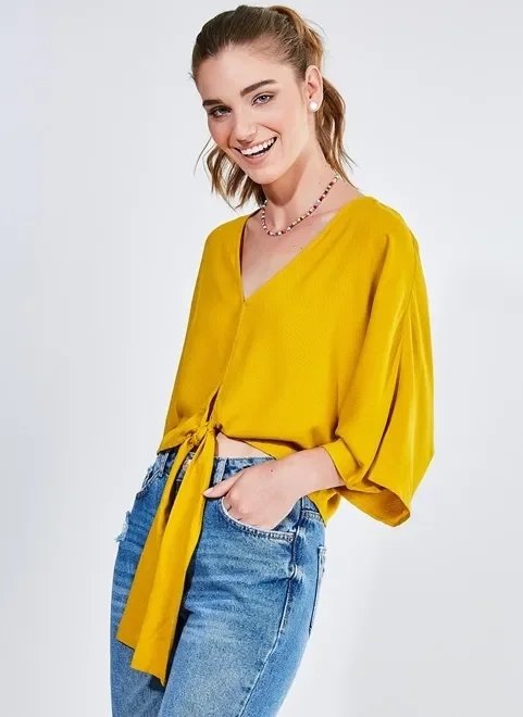 blusa manga morcego com amarração blusa manga morcego com amarração