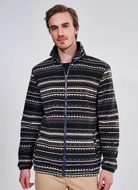 jaqueta estampada em fleece jaqueta estampada em fleece