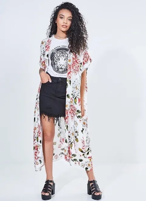 blusa tela estampada off-white blusa tela estampada off-white