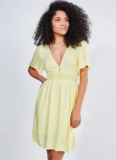 vestido curto amarelo candy com lastex vestido curto amarelo candy com lastex