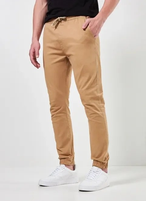 calça jogger em sarja caqui calça jogger em sarja caqui