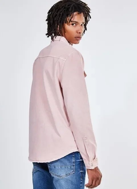 camisa overshirt em sarja camisa overshirt em sarja