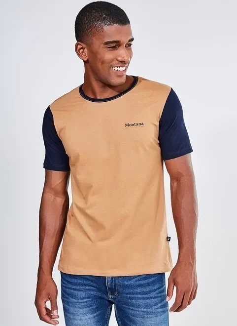 camiseta bicolor lettering montana camiseta bicolor lettering montana