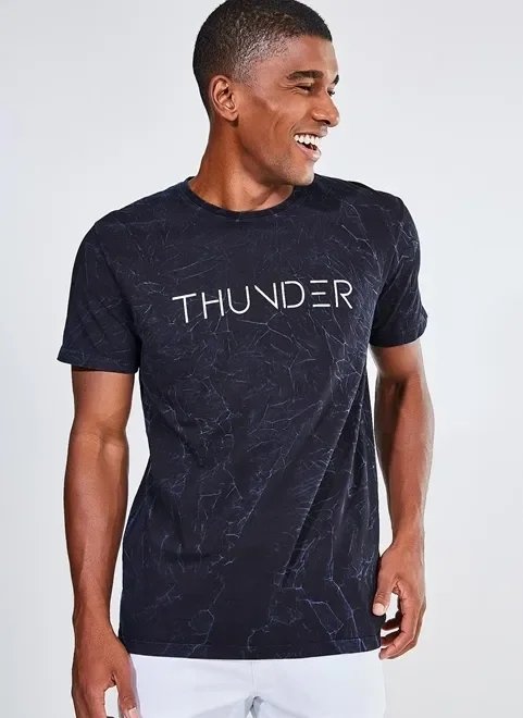 camiseta marmorizada lettering thunder camiseta marmorizada lettering thunder