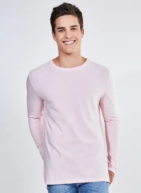 camiseta manga longa rosa camiseta manga longa rosa