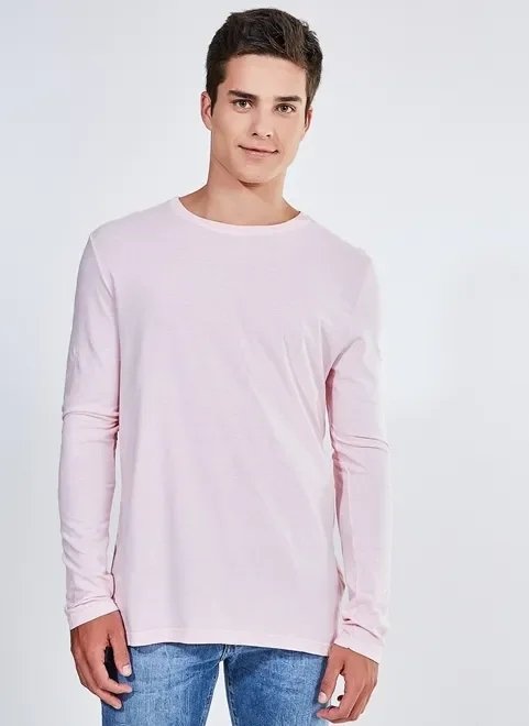 camiseta manga longa rosa camiseta manga longa rosa