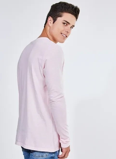 camiseta manga longa rosa camiseta manga longa rosa