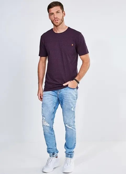 calça jogger em jeans claro calça jogger em jeans claro