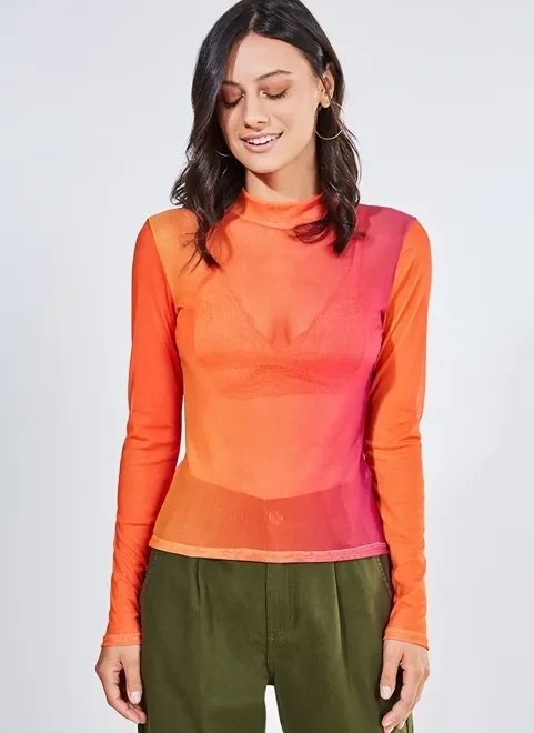 blusa em tule degradê blusa em tule degradê
