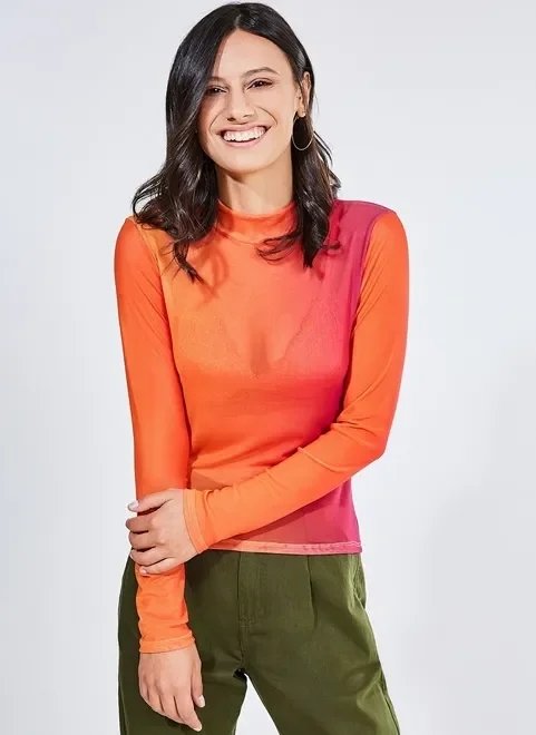 blusa em tule degradê blusa em tule degradê