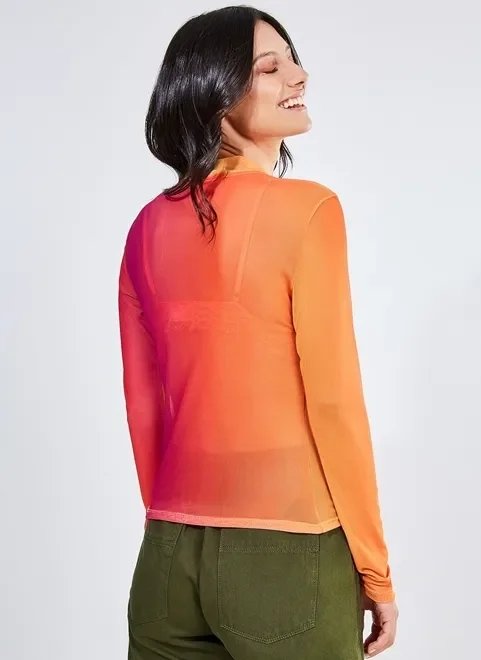blusa em tule degradê blusa em tule degradê