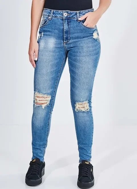 calça jeans skinny cintura média calça jeans skinny cintura média