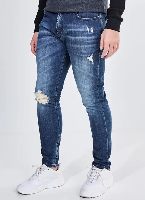 calça super skinny em jeans escuro calça super skinny em jeans escuro
