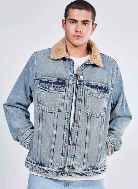 jaqueta jeans oversized com pelinhos jaqueta jeans oversized com pelinhos
