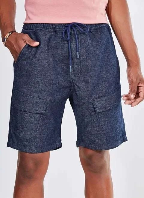 bermuda em jeans escuro bermuda em jeans escuro