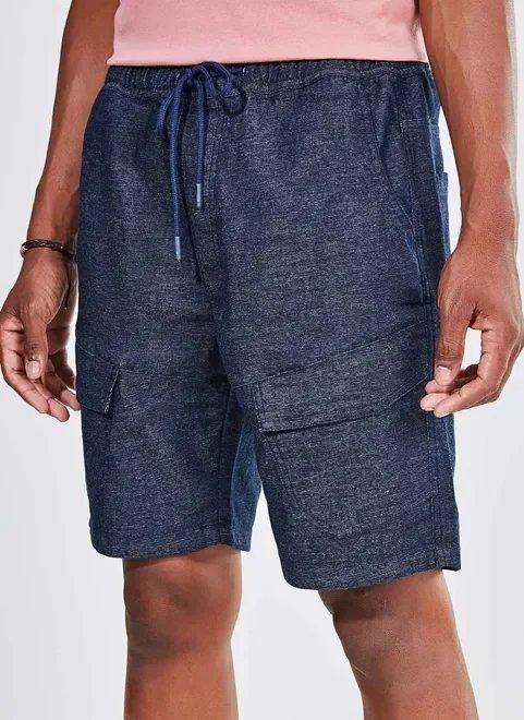 bermuda em jeans escuro bermuda em jeans escuro