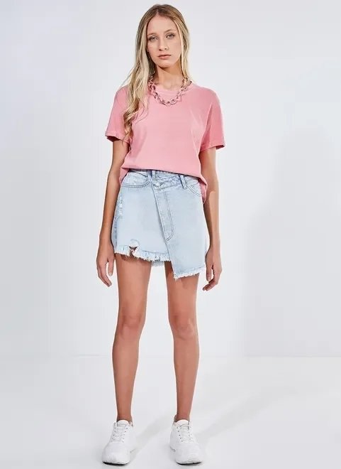 blusa manga curta básica blusa manga curta básica